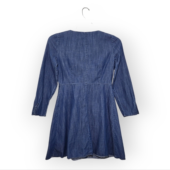 Madewell Denim Lilyblossom Button-Front Dress Blue Size 4 - Picture 5 of 8